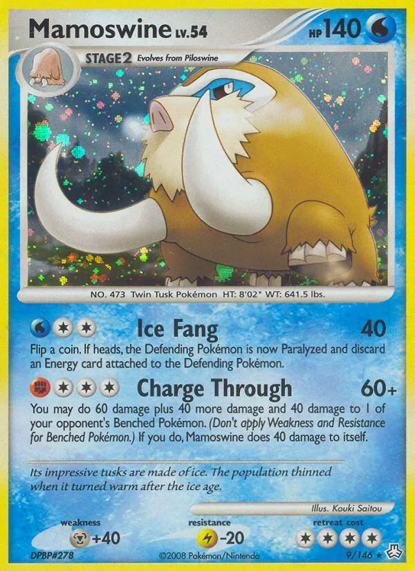 Mamoswine #9 Legends Awakened Pokemon card