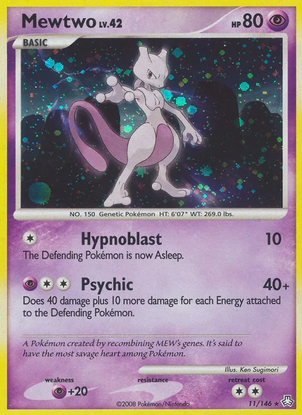 Mewtwo #11 Legends Awakened Pokemon card