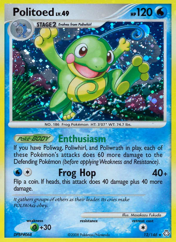Politoed #12 Legends Awakened Pokemon card