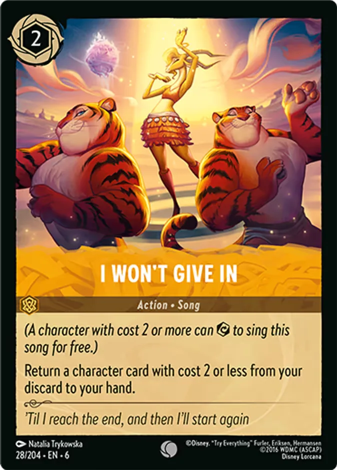 I Won't Give In #28 Azurite Sea Disney Lorcana card