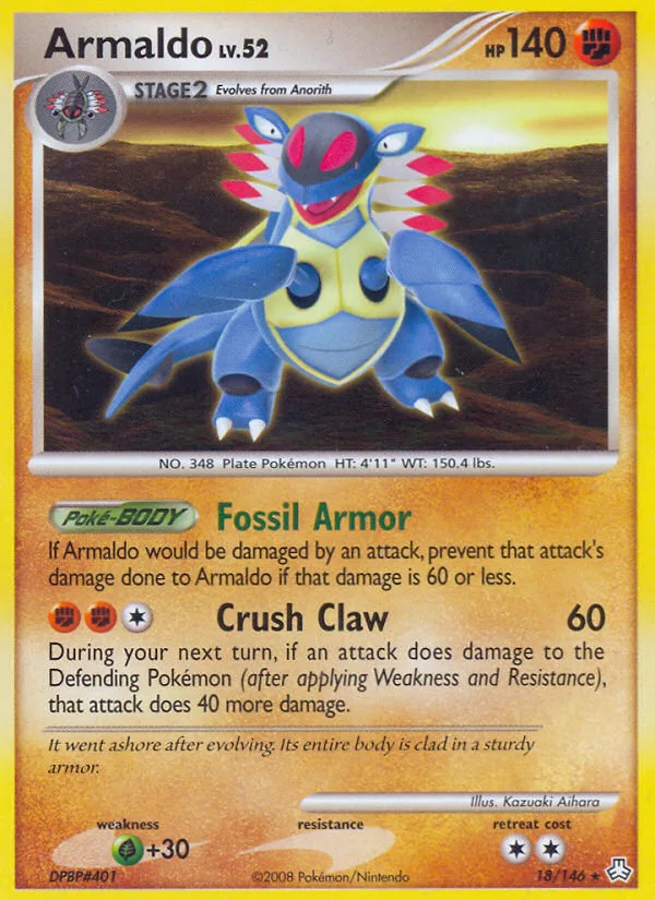 Armaldo #18 Legends Awakened Pokemon card