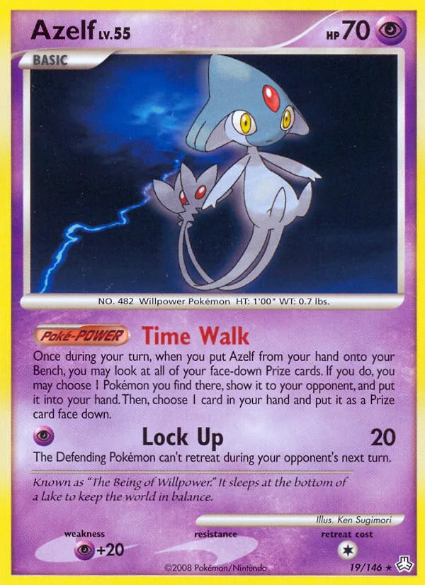 Azelf #19 Legends Awakened Pokemon card