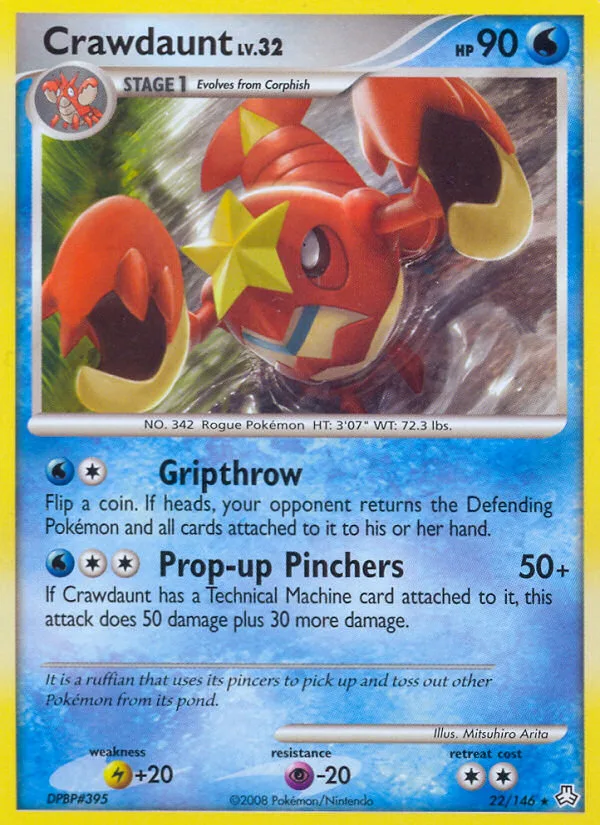 Crawdaunt #22 Legends Awakened Pokemon card