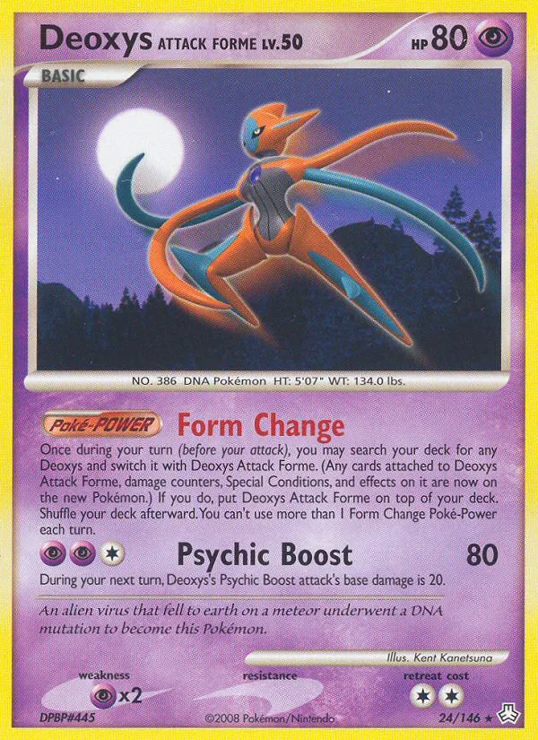 Deoxys Attack Forme #24 Legends Awakened Pokemon card