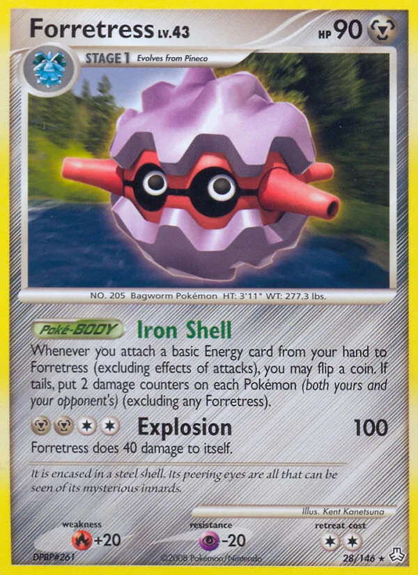 Forretress #28 Legends Awakened Pokemon card