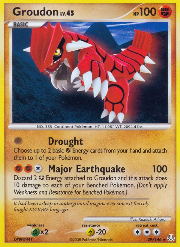 Groudon #29 Legends Awakened Pokemon card