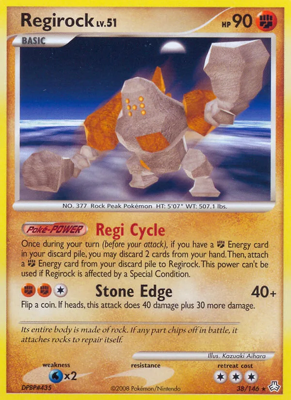 Regirock #38 Legends Awakened Pokemon card