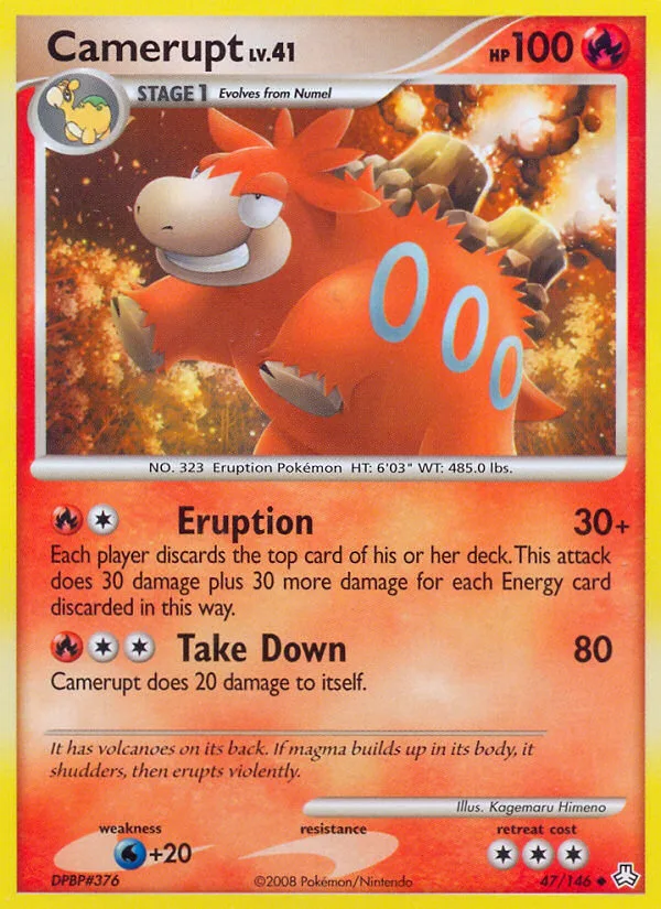 Camerupt #47 Legends Awakened Pokemon card
