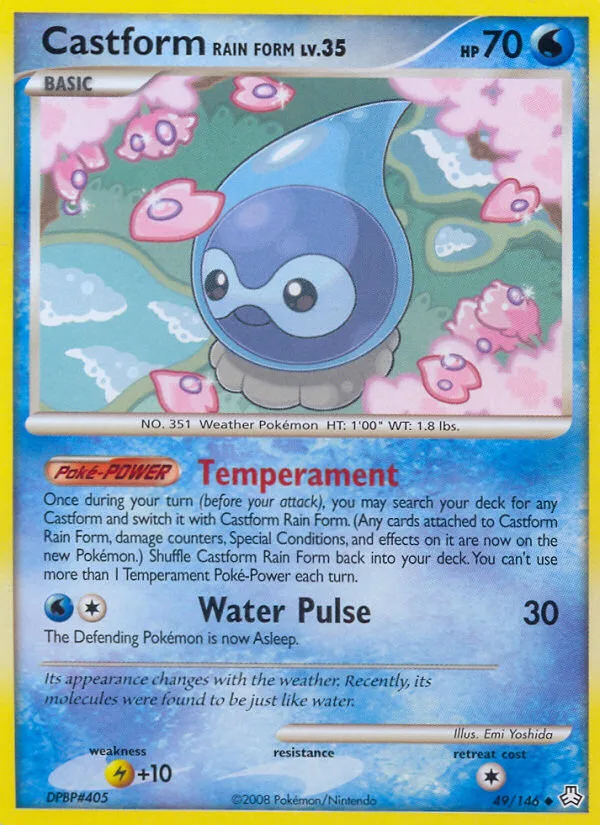Castform Rain Form #49 Legends Awakened Pokemon card