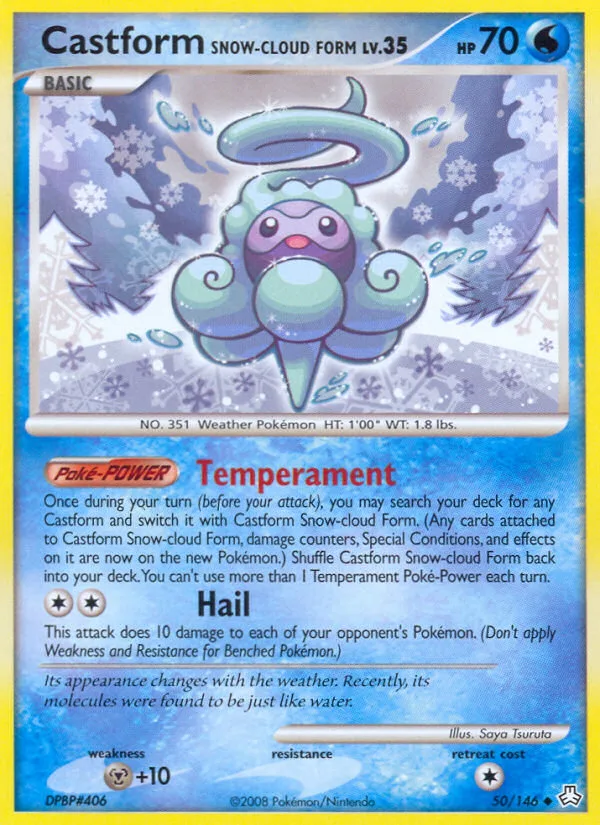 Castform Snow-Cloud Form #50 Legends Awakened Pokemon card