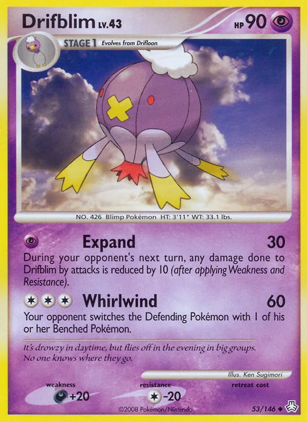 Drifblim #53 Legends Awakened Pokemon card