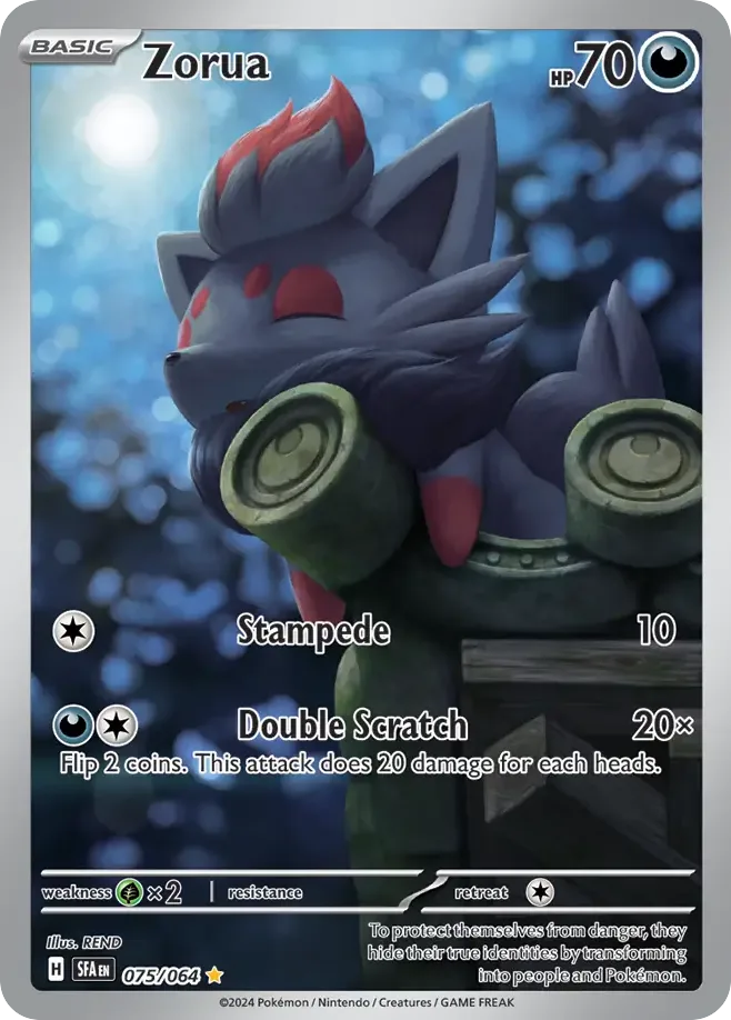 Zorua #75 Shrouded Fable Pokemon card