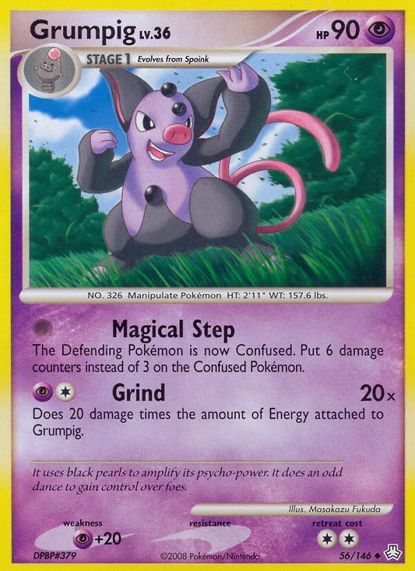 Grumpig #56 Legends Awakened Pokemon card