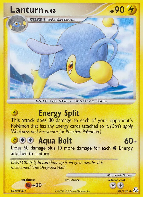 Lanturn #59 Legends Awakened Pokemon card