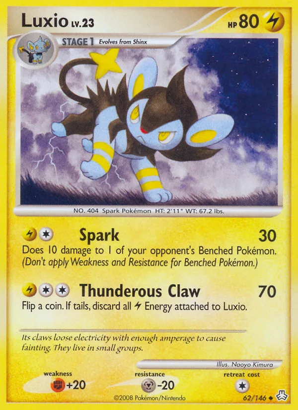 Luxio #62 Legends Awakened Pokemon card