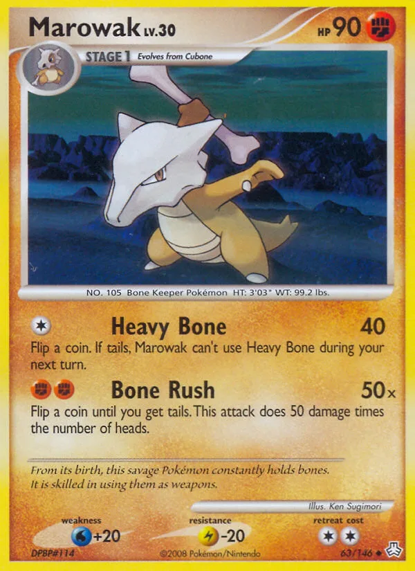 Marowak #63 Legends Awakened Pokemon card