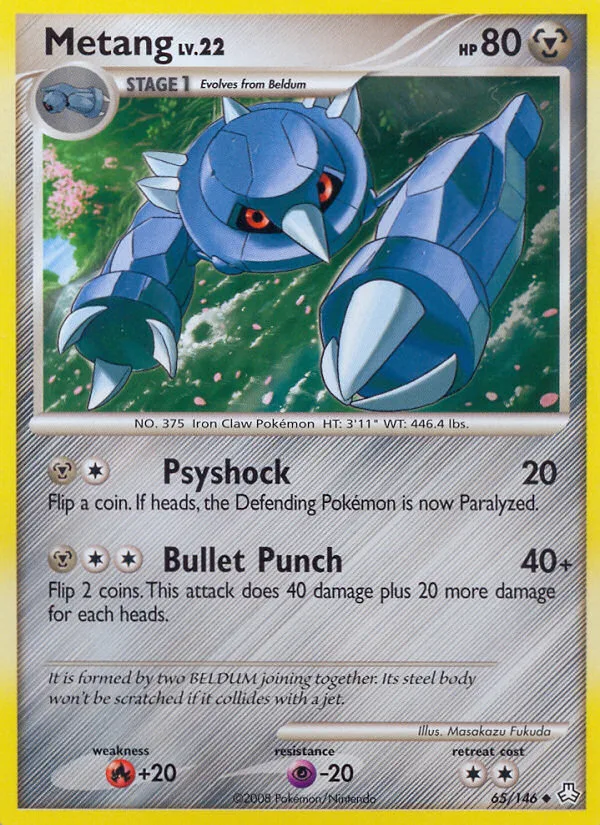 Metang #65 Legends Awakened Pokemon card