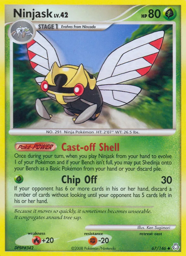 Ninjask #67 Legends Awakened Pokemon card
