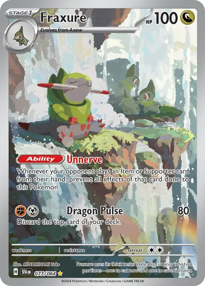 Fraxure #77 Shrouded Fable Pokemon card