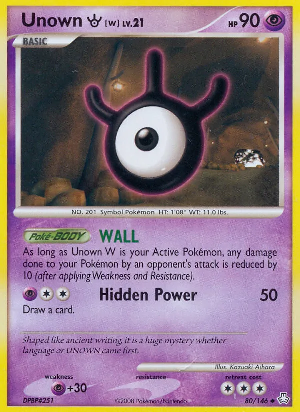 Unown [W] #80 Legends Awakened Pokemon card