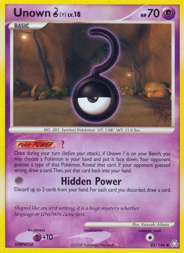 Unown [?] #82 Legends Awakened Pokemon card