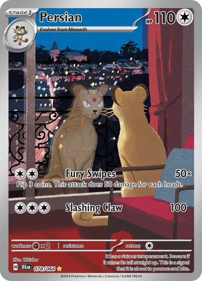 Persian #78 Shrouded Fable Pokemon card
