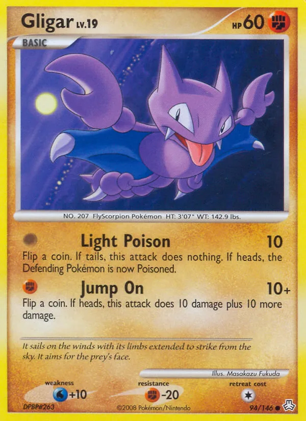 Gligar #94 Legends Awakened Pokemon card
