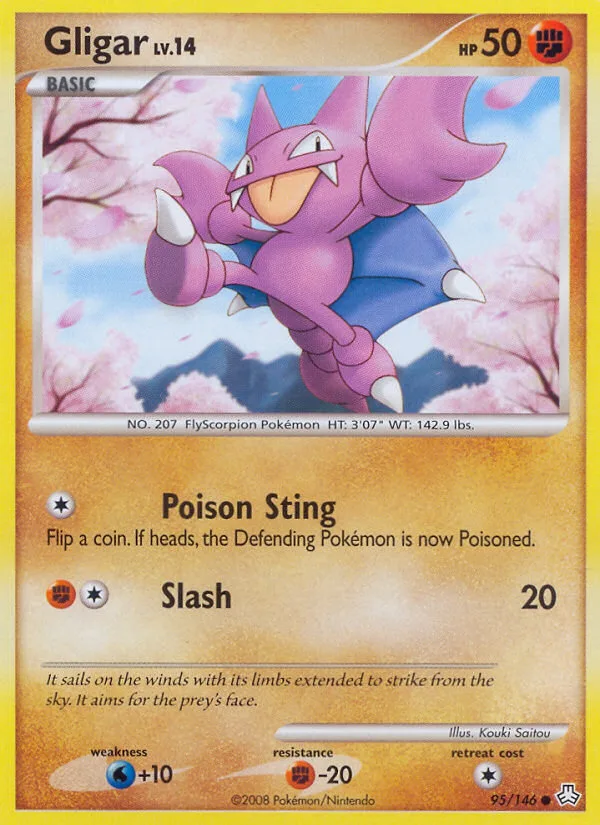 Gligar #95 Legends Awakened Pokemon card
