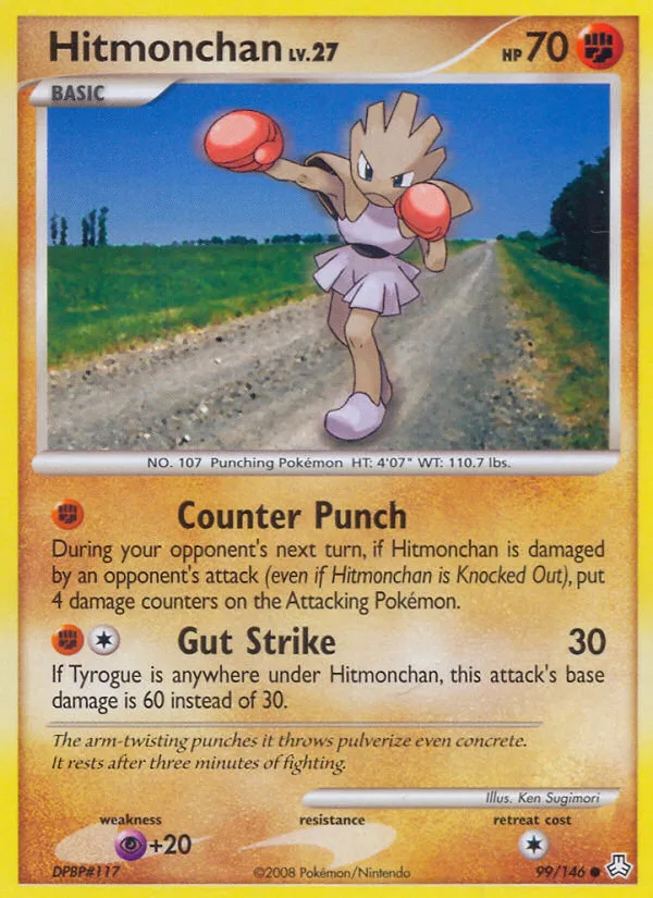 Hitmonchan #99 Legends Awakened Pokemon card