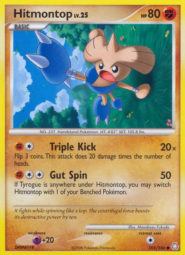 Hitmontop #101 Legends Awakened Pokemon card