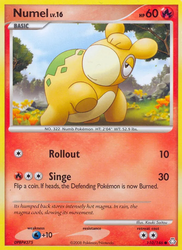 Numel #110 Legends Awakened Pokemon card