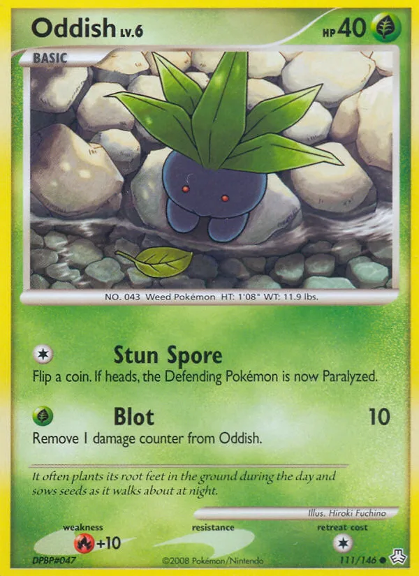 Oddish #111 Legends Awakened Pokemon card