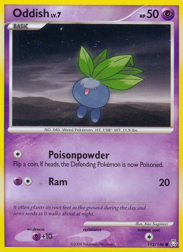 Oddish #112 Legends Awakened Pokemon card