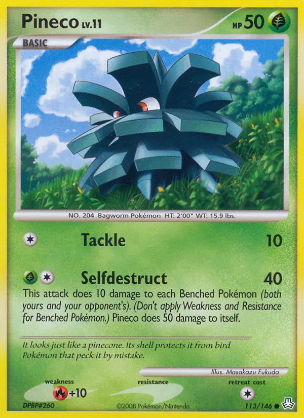 Pineco #113 Legends Awakened Pokemon card