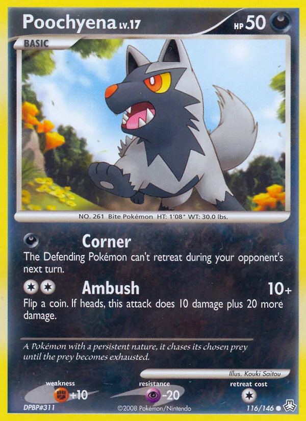 Poochyena #116 Legends Awakened Pokemon card