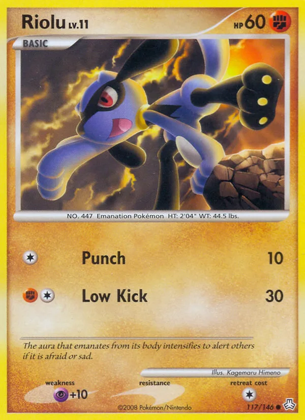 Riolu #117 Legends Awakened Pokemon card