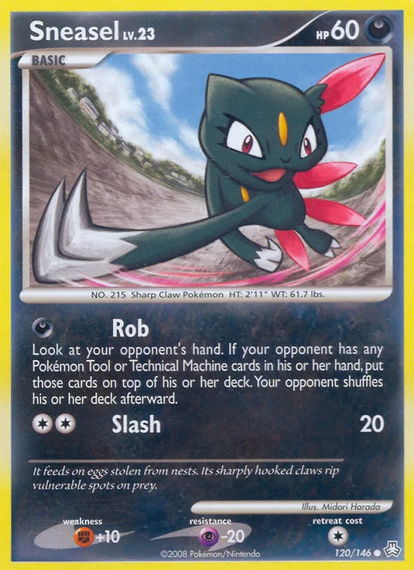 Sneasel #120 Legends Awakened Pokemon card