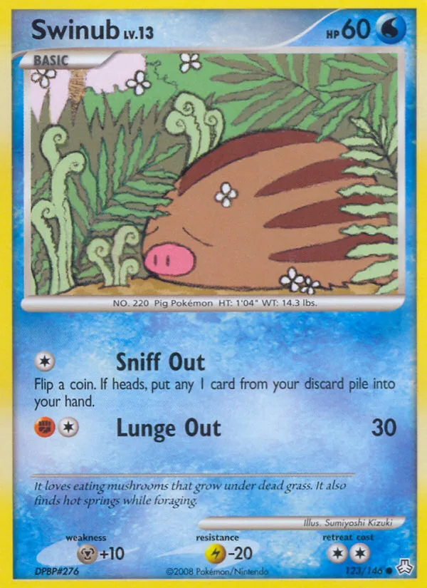 Swinub #123 Legends Awakened Pokemon card