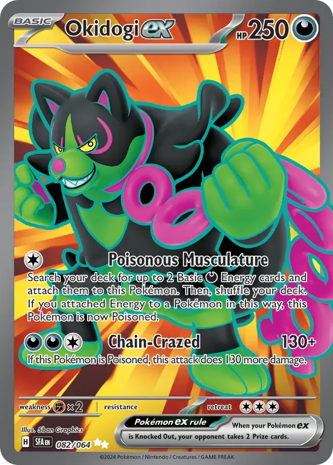 Okidogi ex #82 Shrouded Fable Pokemon card