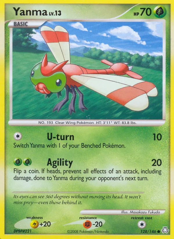 Yanma #128 Legends Awakened Pokemon card