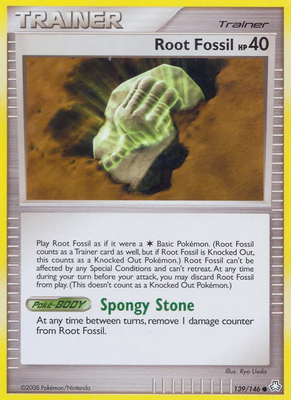 Root Fossil #139 Legends Awakened Pokemon card