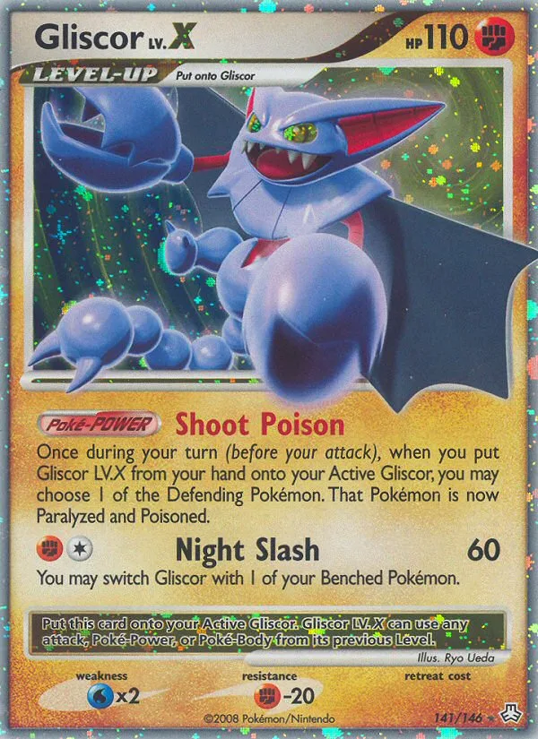 Gliscor LV.X #141 Legends Awakened Pokemon card