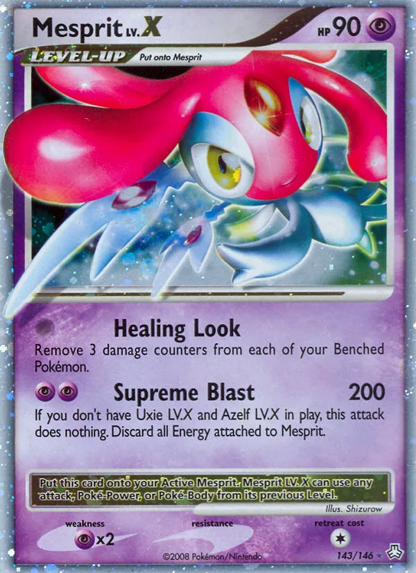 Mesprit LV.X #143 Legends Awakened Pokemon card