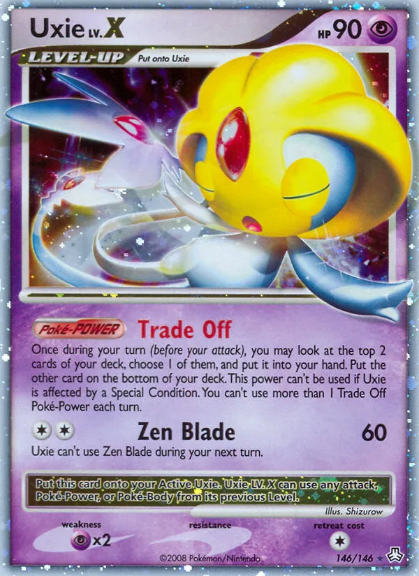 Uxie LV.X #146 Legends Awakened Pokemon card
