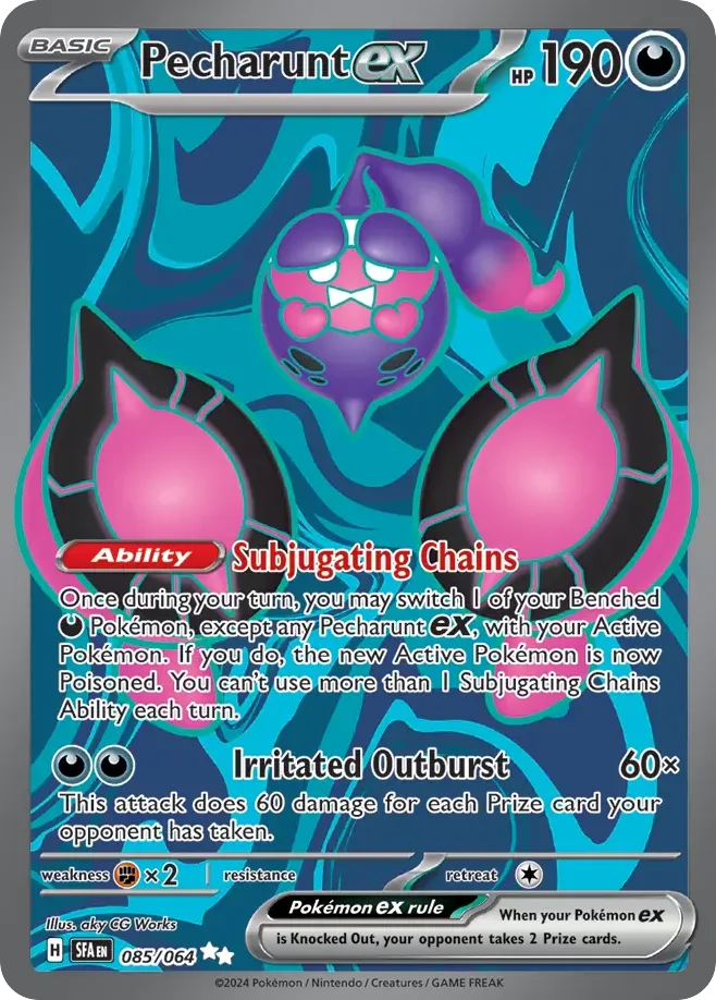 Pecharunt ex #85 Shrouded Fable Pokemon card