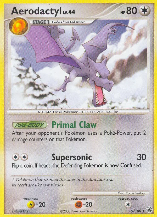 Aerodactyl #15 Majestic Dawn Pokemon card