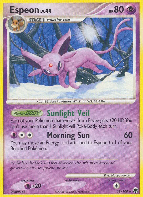 Espeon #18 Majestic Dawn Pokemon card