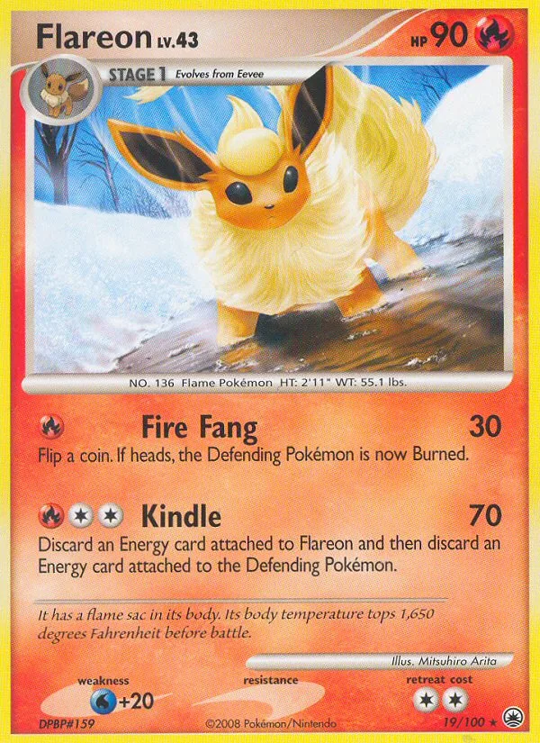 Flareon #19 Majestic Dawn Pokemon card