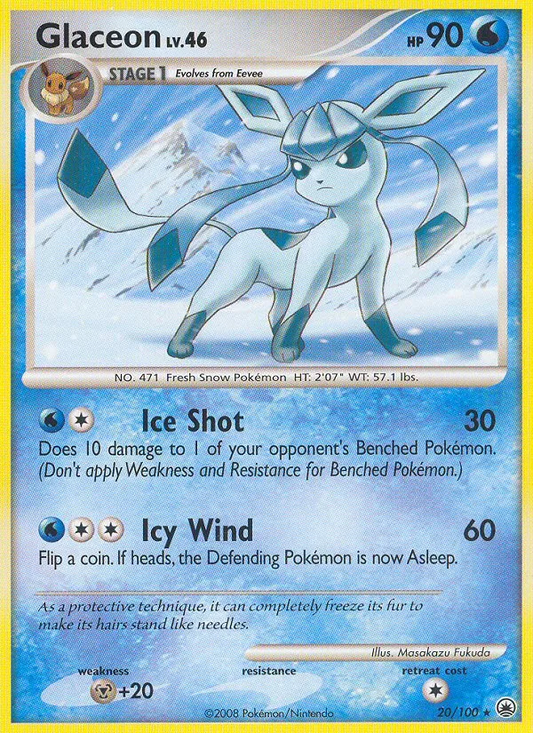 Glaceon #20 Majestic Dawn Pokemon card