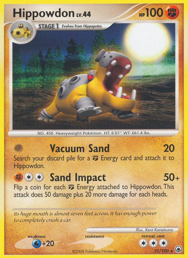 Hippowdon #21 Majestic Dawn Pokemon card